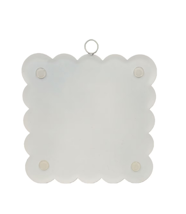 Round Top Mini Scallop Ghost & Flower Print