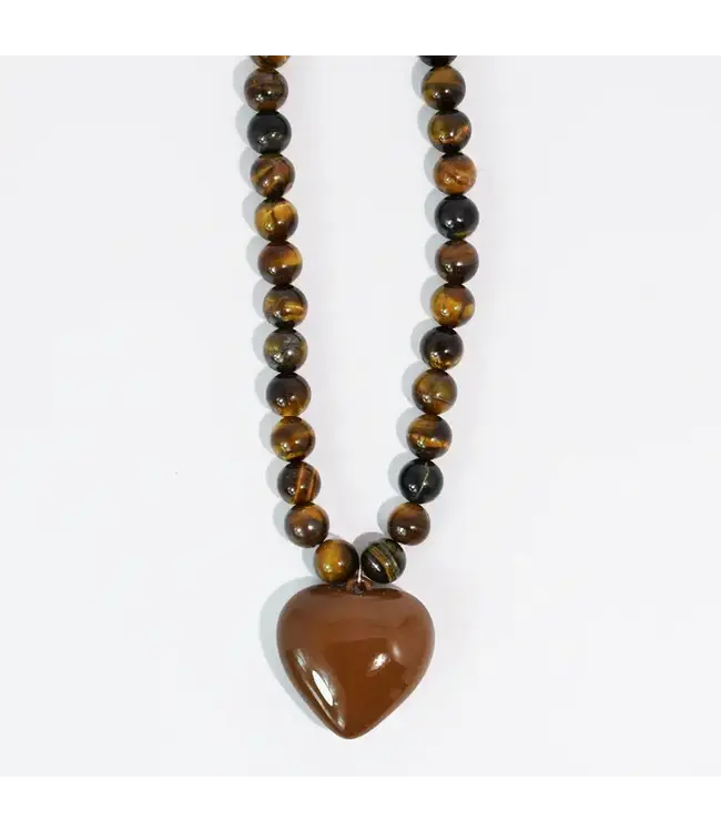 Janel Tiger Eye Brown Necklace
