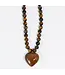 Janel Tiger Eye Brown Necklace
