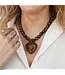 Janel Tiger Eye Brown Necklace