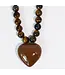 Janel Tiger Eye Brown Necklace