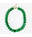 Sugar Bead Green Necklace