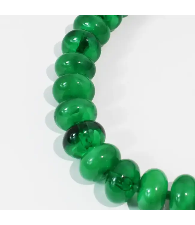 Sugar Bead Green Necklace
