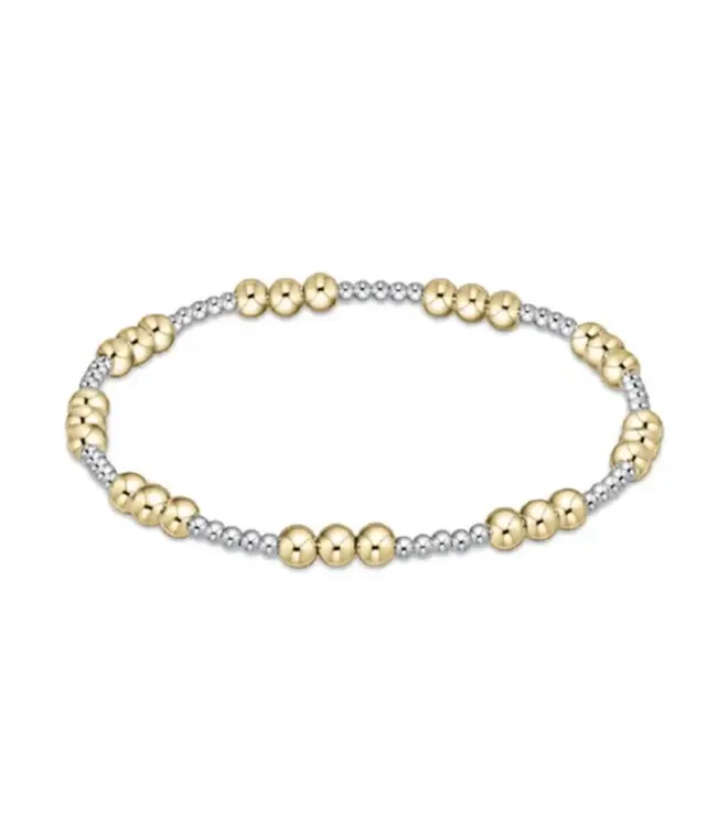 Enewton Classic Joy Pattern 4mm Bead Bracelet Mixed Metal