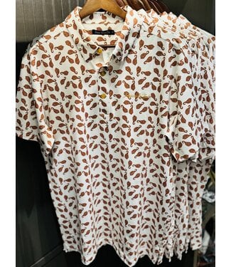 State Line Co Tobacco & Timber Rust Leaf Polo