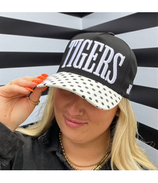 6J Threads Tigers Black & White Polka Dot Hat