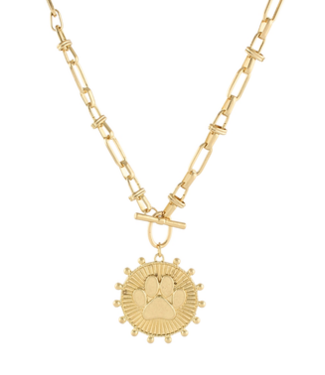 Gameday Paw Print Gold Necklace