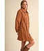 Cami Mocha Mousse Pin Tuck Dress