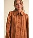 Cami Mocha Mousse Pin Tuck Dress