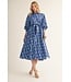 Marnie Colbalt Blue Floral Midi Dress