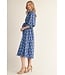 Marnie Colbalt Blue Floral Midi Dress