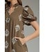 Rachel Brown Botanical Embroidered Midi Dress