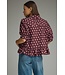 Callie Wine Polka Dot Top