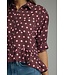 Callie Wine Polka Dot Top