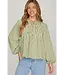 JoJo Pintuck Striped Top