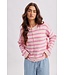 Michelle Pink Striped Sweater Cardigan