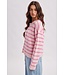 Michelle Pink Striped Sweater Cardigan