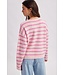 Michelle Pink Striped Sweater Cardigan