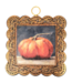 Round Top Mini Scallop Gilded Orange Pumpkin Print