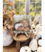 Round Top Mini Scallop Fall Pumpkin Print