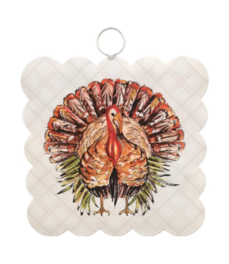 Mini Scallop Festive Turkey Print