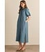 Charly Hunter Green Stripe Midi Dress