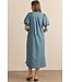 Charly Hunter Green Stripe Midi Dress