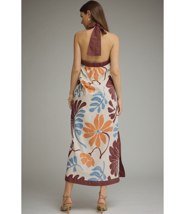 Shana Ecru Floral Midi Dress