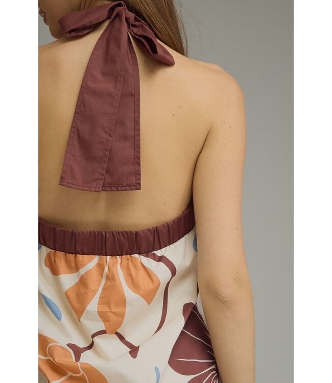 Shana Ecru Floral Midi Dress