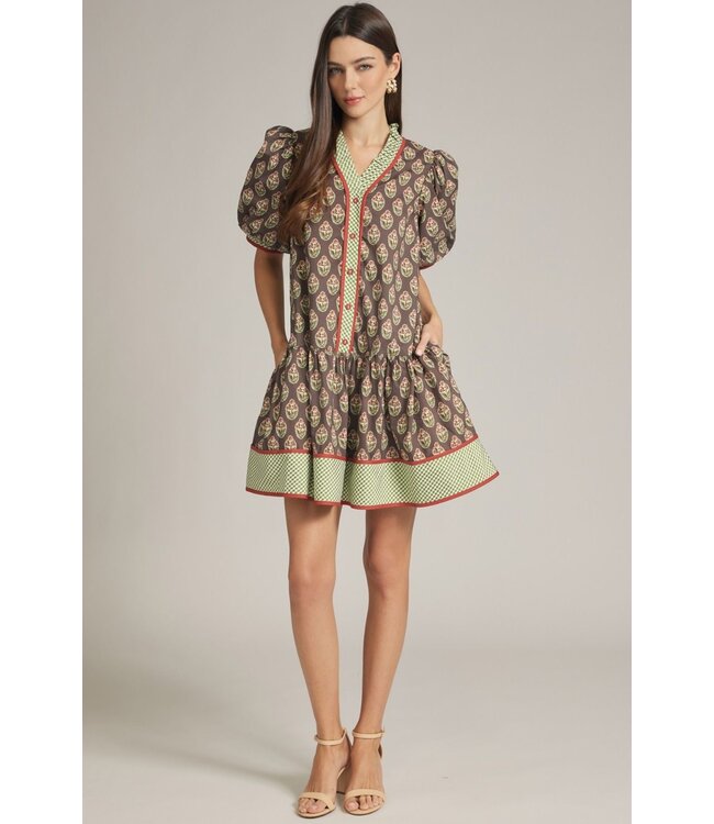 Pattie Brown Floral Dress