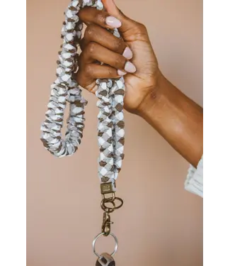 SHOP ANDI Brown Checkered Lanyard