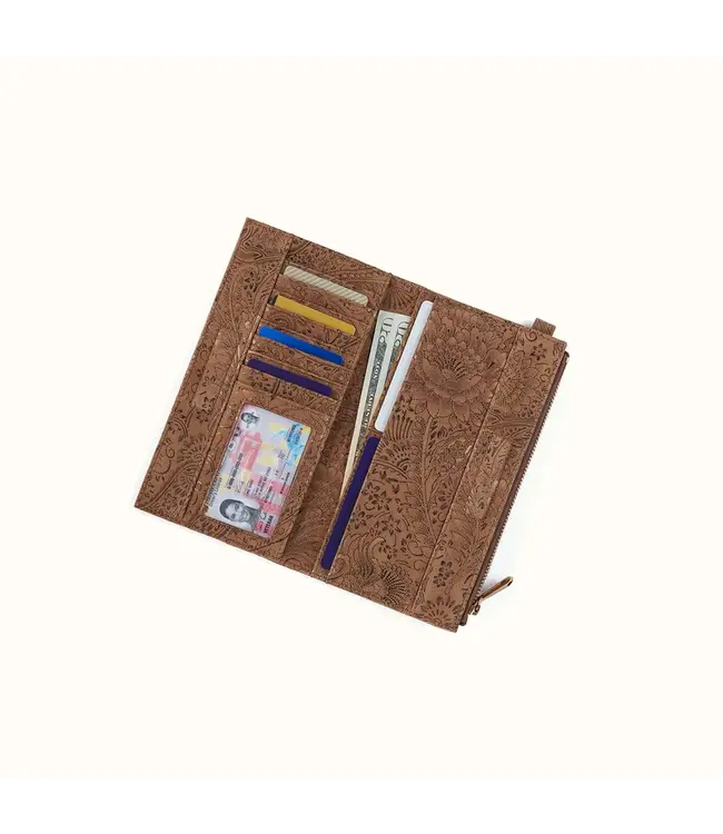 Hobo Jill Large Bifold Wallet Mink Folklore