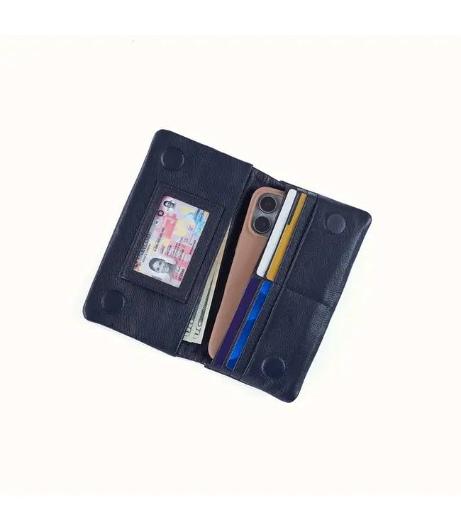 Hobo Lumen Continental Wallet Ink Navy