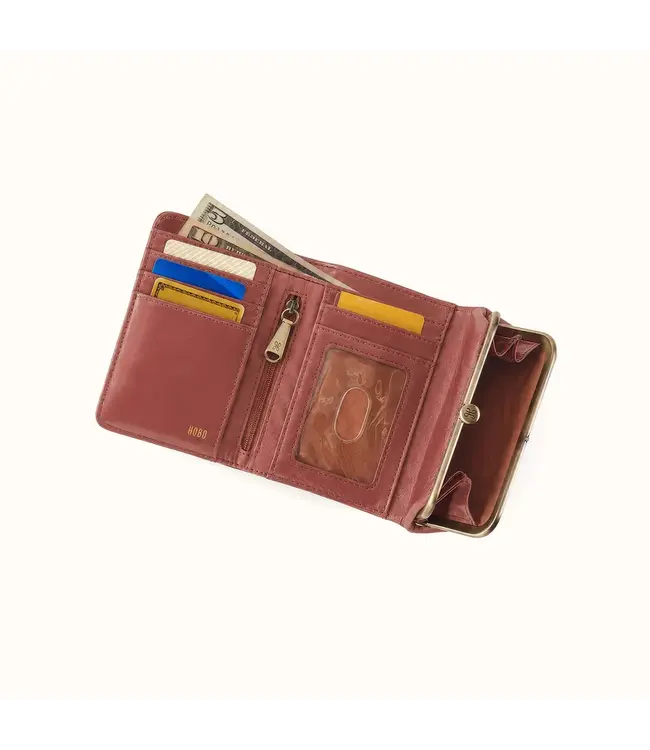Hobo Robin Compact Wallet Rosewood