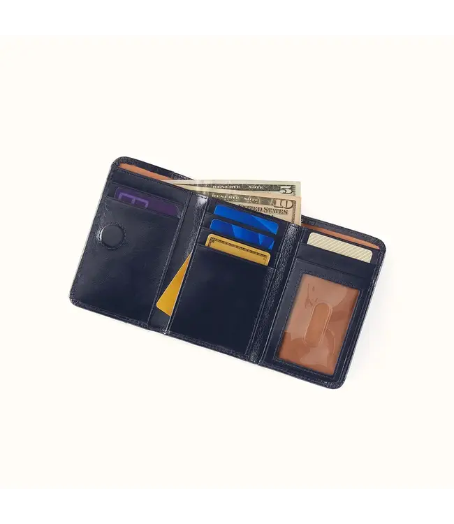 Hobo Jill Trifold Wallet Ink Navy
