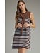 Merrah Chocolate Striped Dress