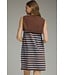 Merrah Chocolate Striped Dress