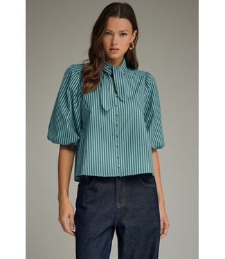 Entro Lucky Blue Striped Top