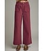 Jenny Burgundy Wide Leg Pants