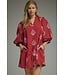 Arora Burgundy Embroidered Dress
