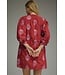 Arora Burgundy Embroidered Dress