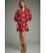 Arora Burgundy Embroidered Dress