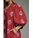 Arora Burgundy Embroidered Dress
