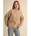 Kelly Beige Pink Striped Sweater