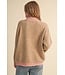 Kelly Beige Pink Striped Sweater