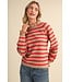 Michelle Desert Red Striped Sweater