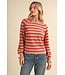 Michelle Desert Red Striped Sweater