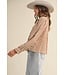 Amy Pecan Striped Ruffled Top
