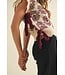 Shelly Mauve Wine Scallop Floral Sweater Vest