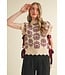 Shelly Mauve Wine Scallop Floral Sweater Vest
